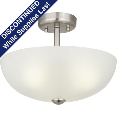 Progress Lighting Three-Light 15" Semi-Flush Convertible Glass Dome P350133-009